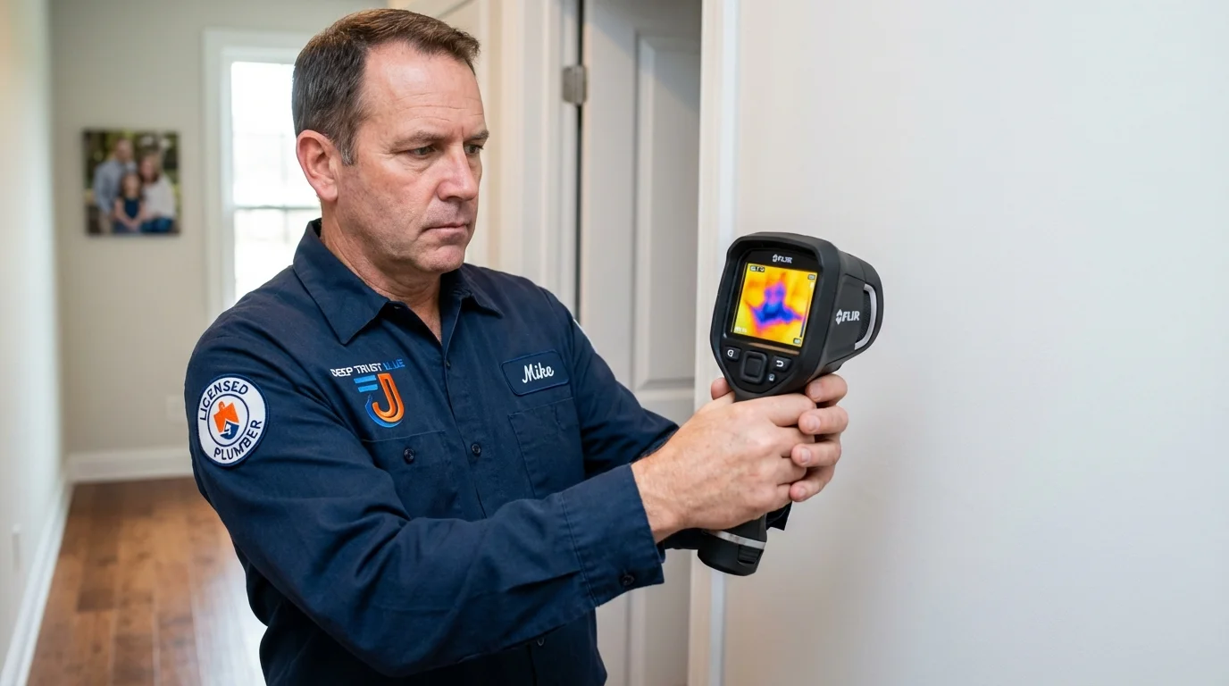 Thermal imaging leak detection by Johns Plumbing LLC in Woburn